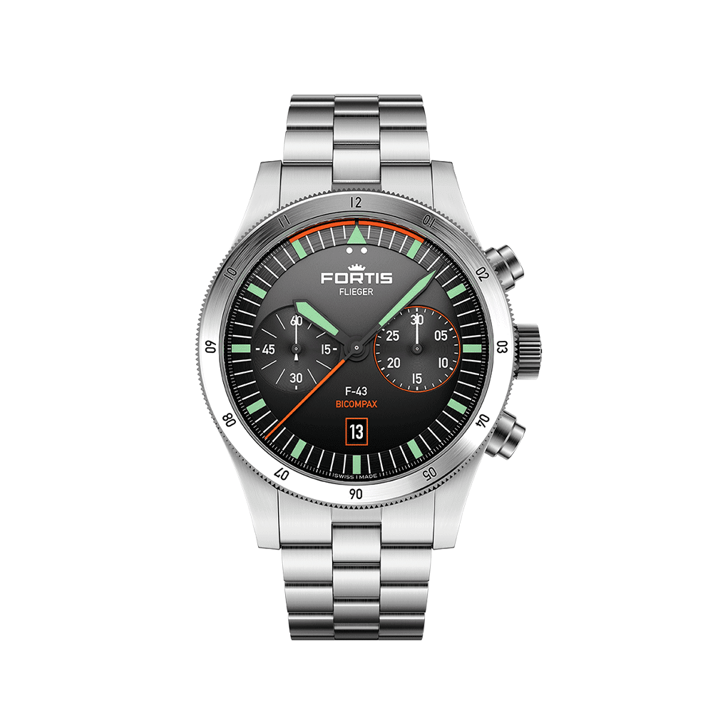 Fortis FLIEGER F-43 Bicompax Original Herrenuhr F4240004