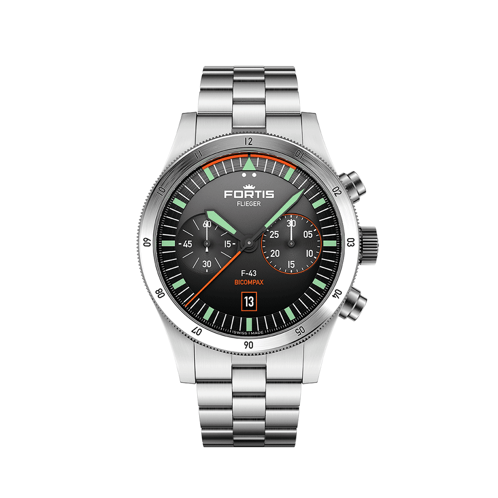 Fortis FLIEGER F-43 Bicompax Original Herrenuhr F4240004