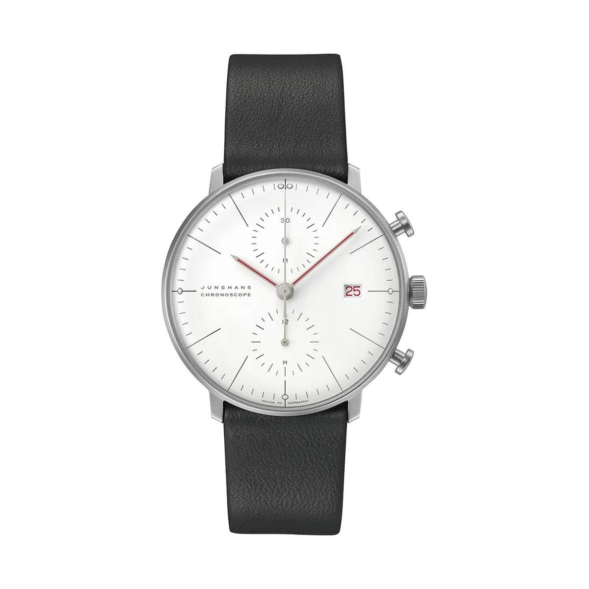 Junghans Max Bill Chronoscope Bauhaus Herrenuhr 27-4303.02