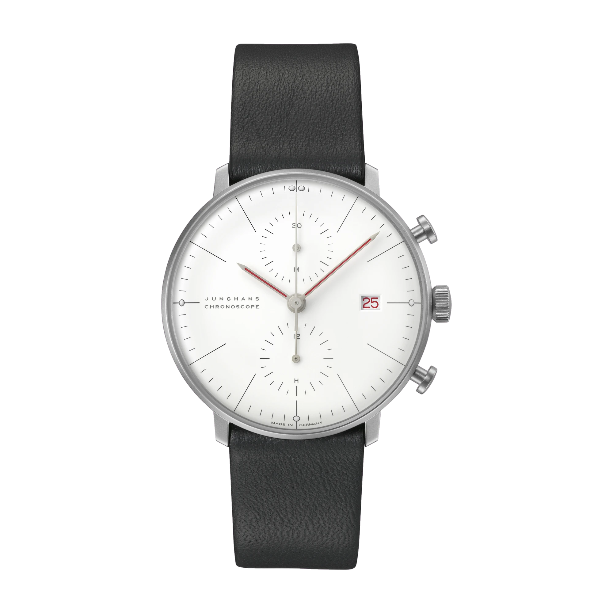 Junghans Max Bill Chronoscope Bauhaus Herrenuhr 27-4303.02
