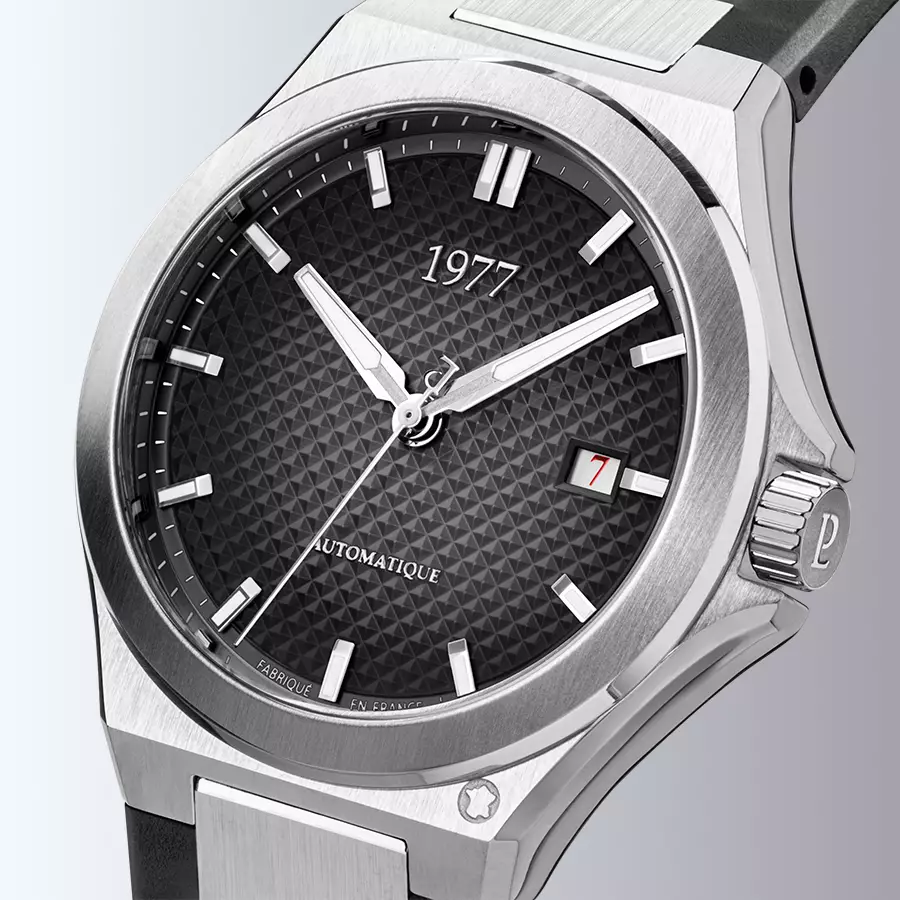 1977 ARSENE Automatique, 41 MM, Cadran Noir, Bracelet Caoutchouc FKM Noir Herrenuhr 1977P02133