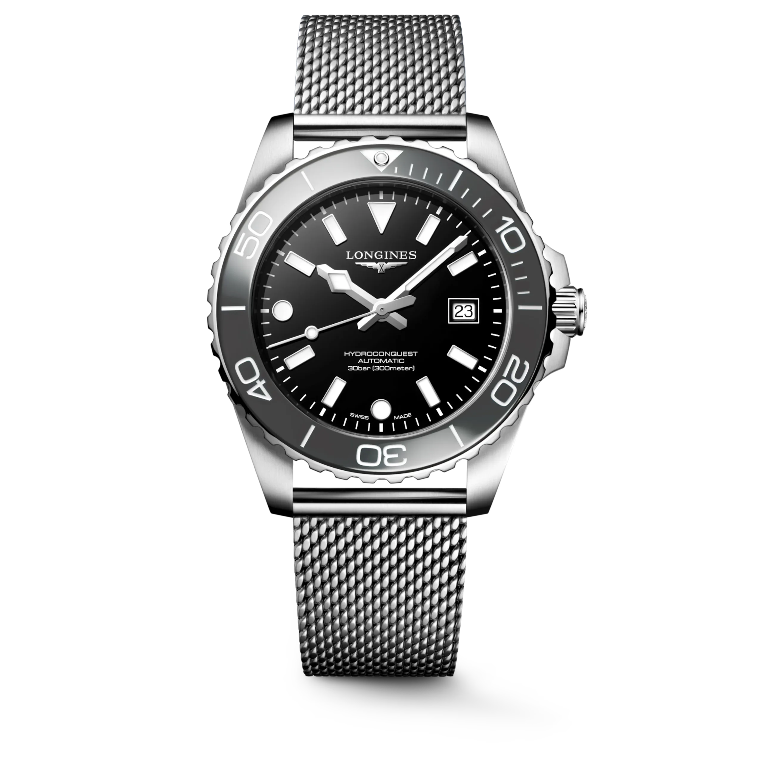 Longines Hydroconquest 42mm schwarz Herrenuhr L3.788.4.70.6