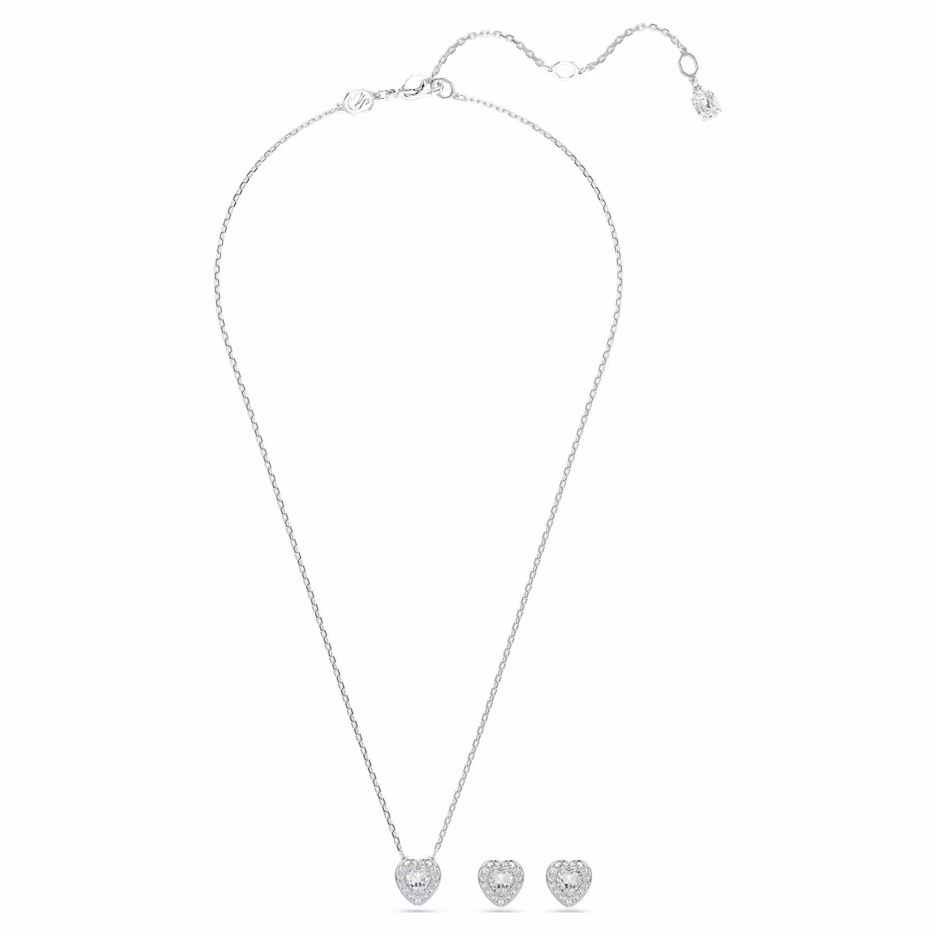 Swarovski  Ariana Grande x Swarovski Set Verschiedene Schliffe, Herz, Weiß, Rhodiniert