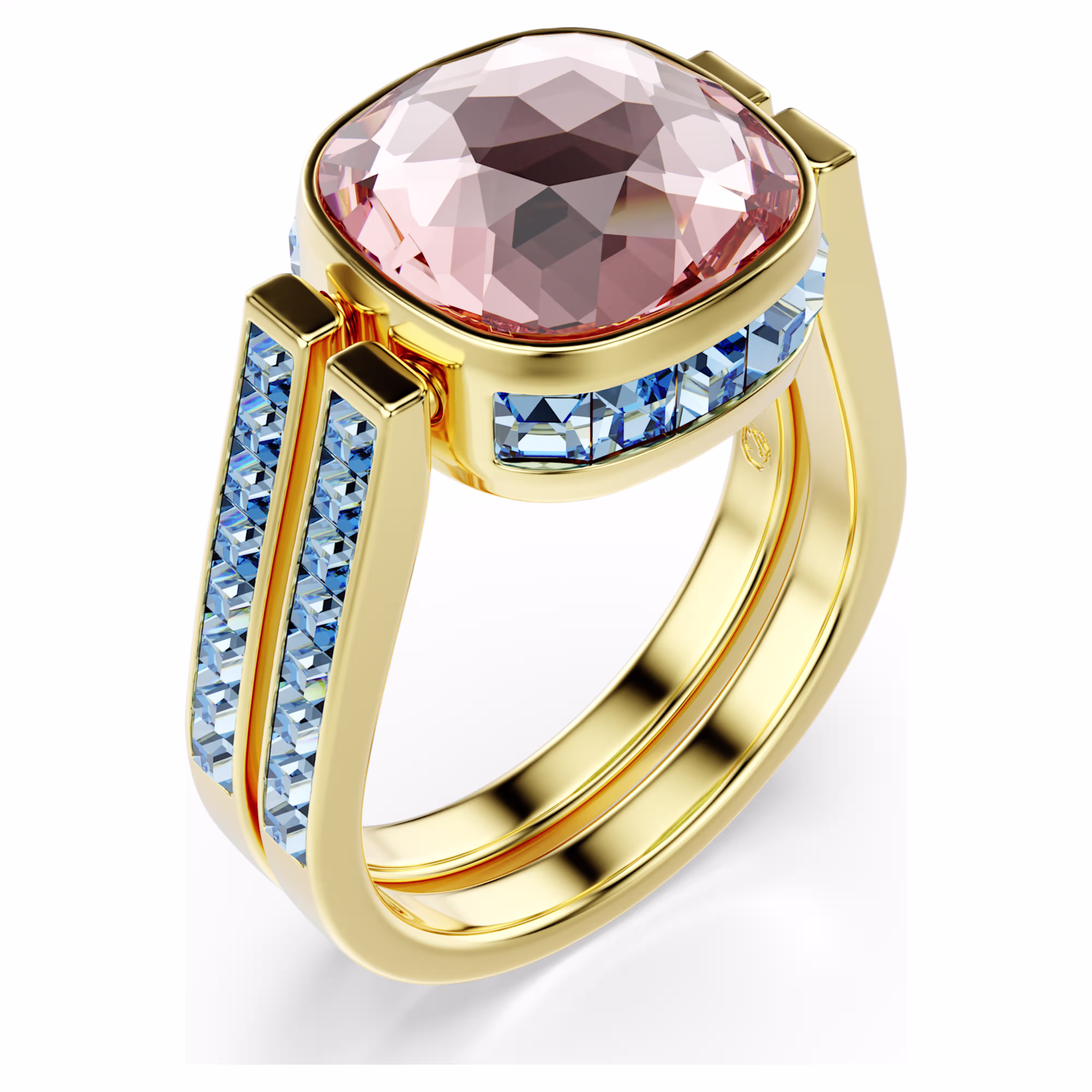 Swarovski Chroma Ring Kissenschliff, Mehrfarbig, 18k vergoldet, Gr. 55