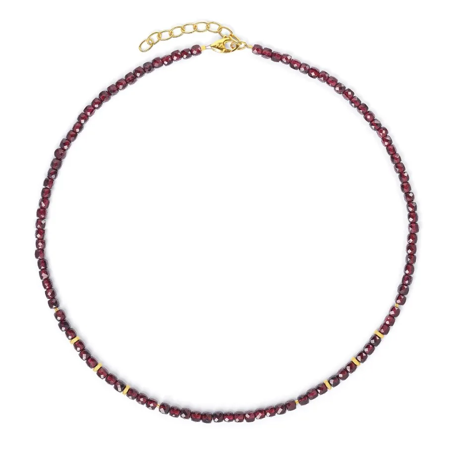 Bernd Wolf Fabricia Collier Granat 43cm, 8120001776-V43