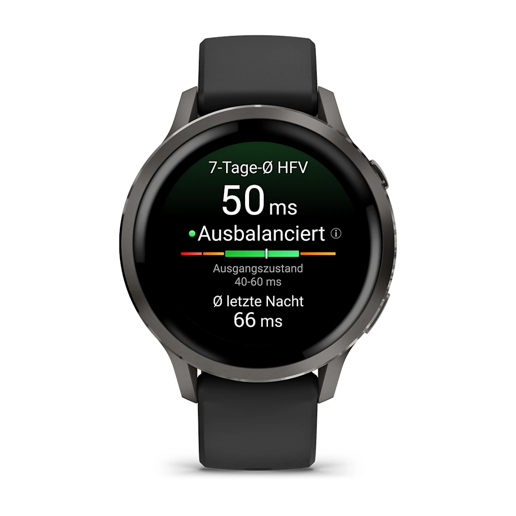 Garmin Venu® 4 - 41 mm Schwarz/Schiefergrau mit Schnellwechsel-Silikon-Armband 18 mm Unisexuhr 010-03013-02