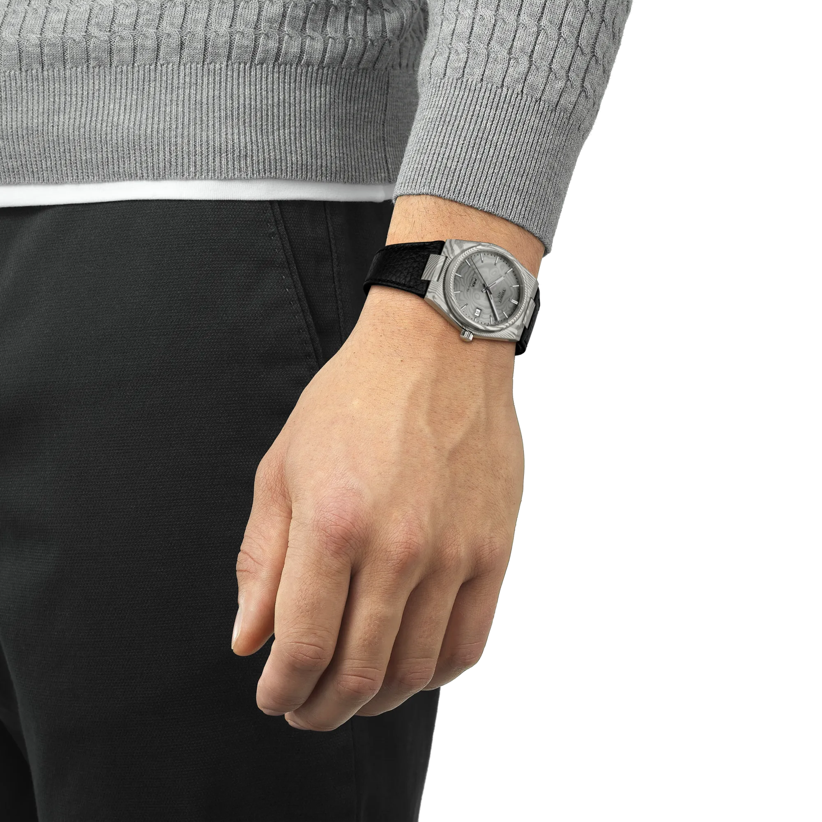 Tissot PRX 38mm DAMASZENERSTAHL Automatik Herrenuhr T137.807.96.081.00
