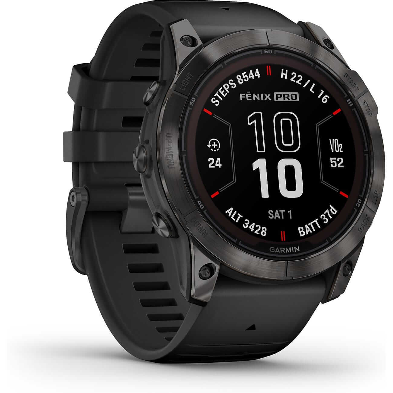 Garmin fēnix® 7X Pro Sapphire Solar Carbongrau Titan Silikonarmband 010-02778-11