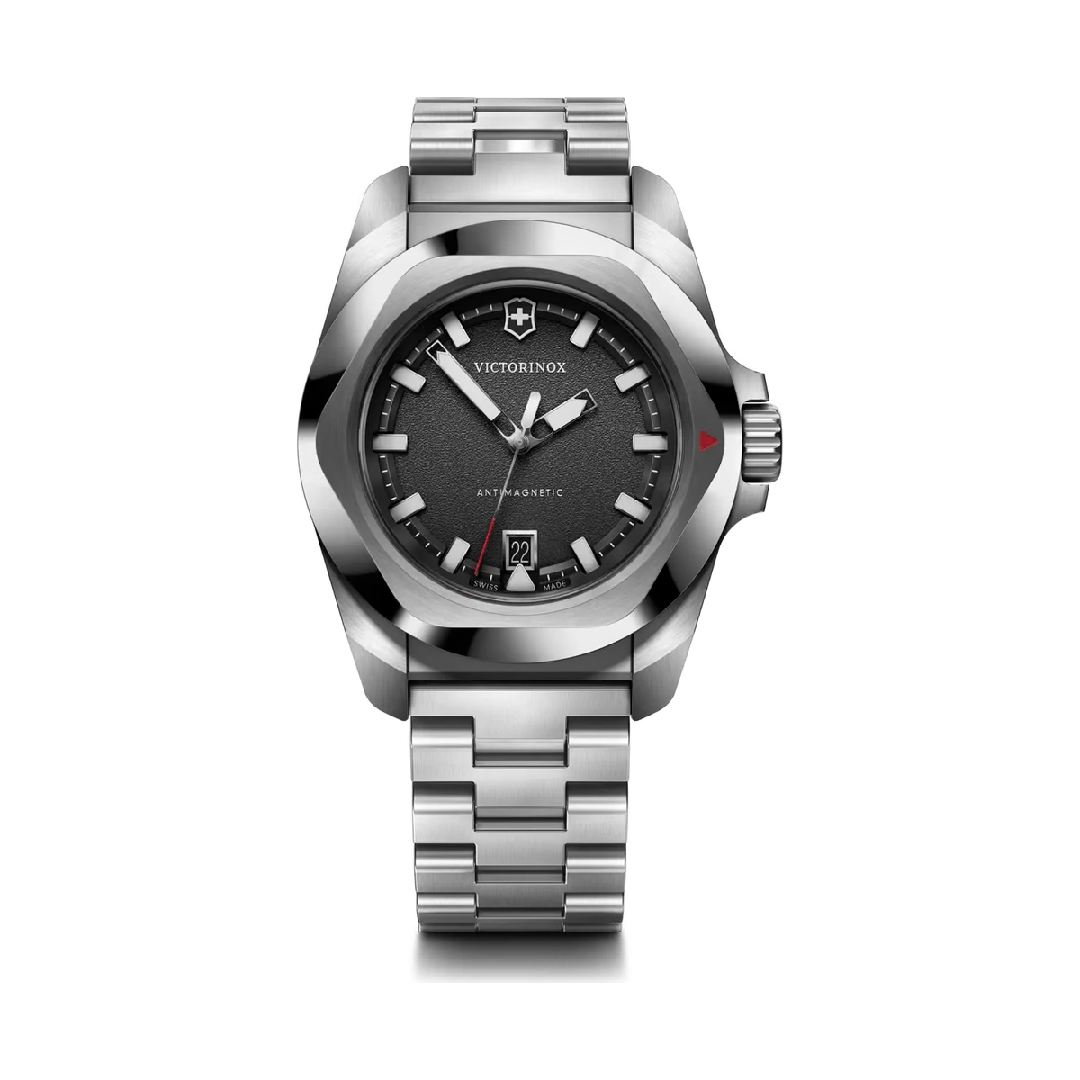 Victorinox I.N.O.X. Quartz, Edelstahl, Schwarz, 41mm Herrenuhr 242030