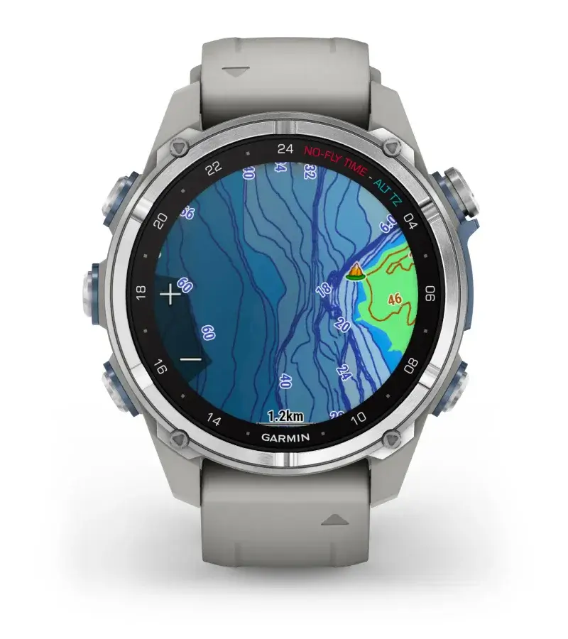 Garmin DESCENT MK3S AMOLED Silber/Nebelgrau Herrenuhr 010-02753-04