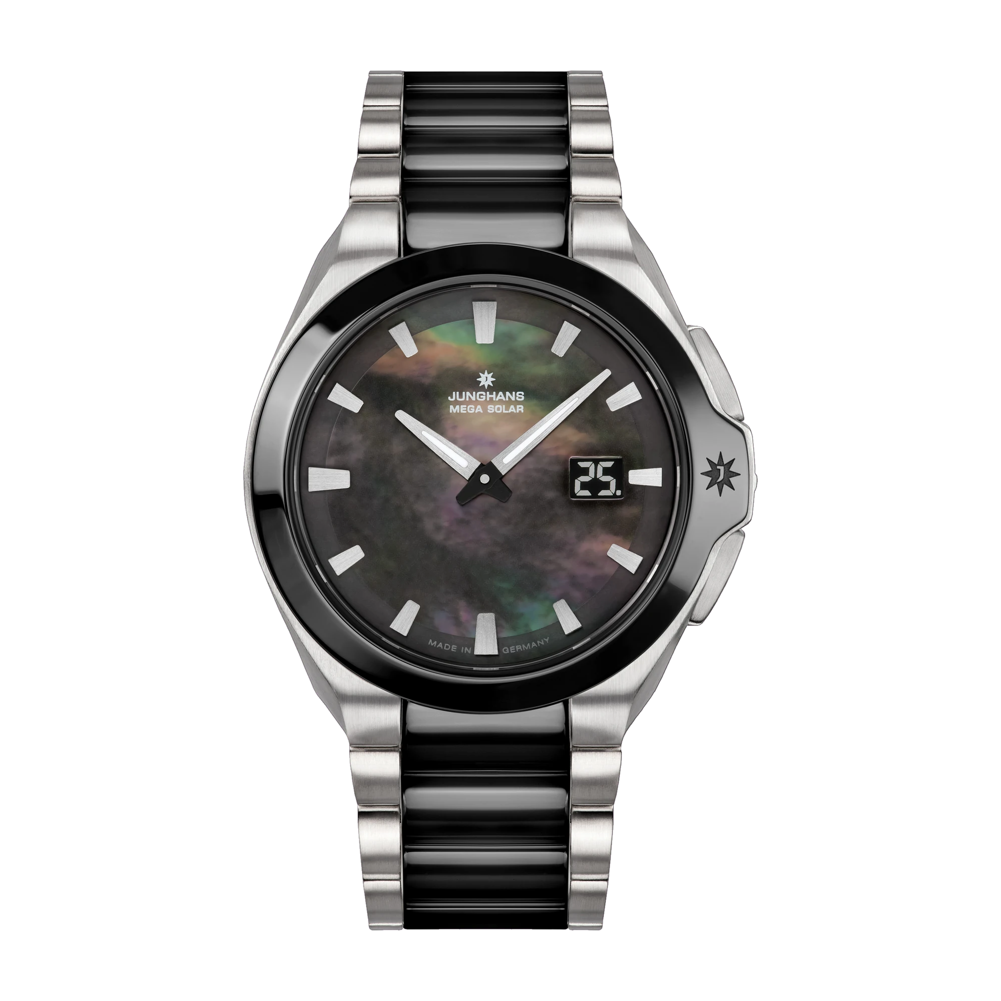 Junghans Spektrum Damen Funk Solar Perlmutt anthrazit Damenuhr 15/1602.44