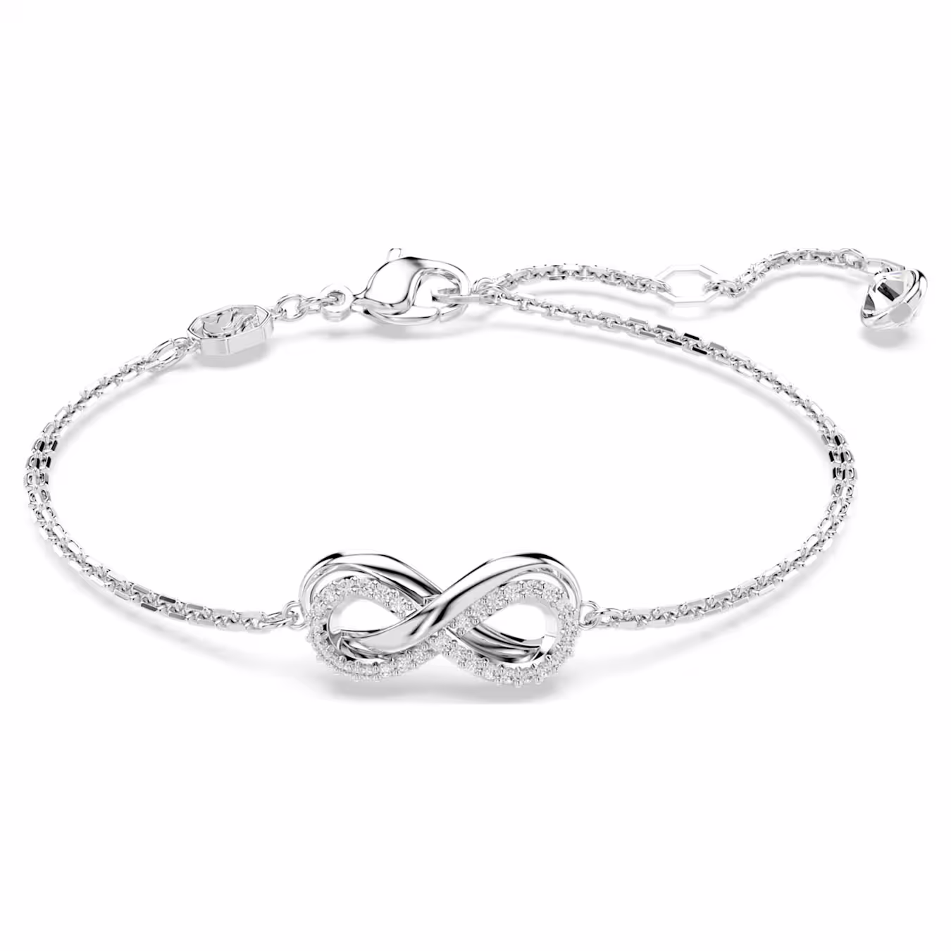 Swarovski  Hyperbola Armband Unendlichkeit, Weiß, Rhodiniert