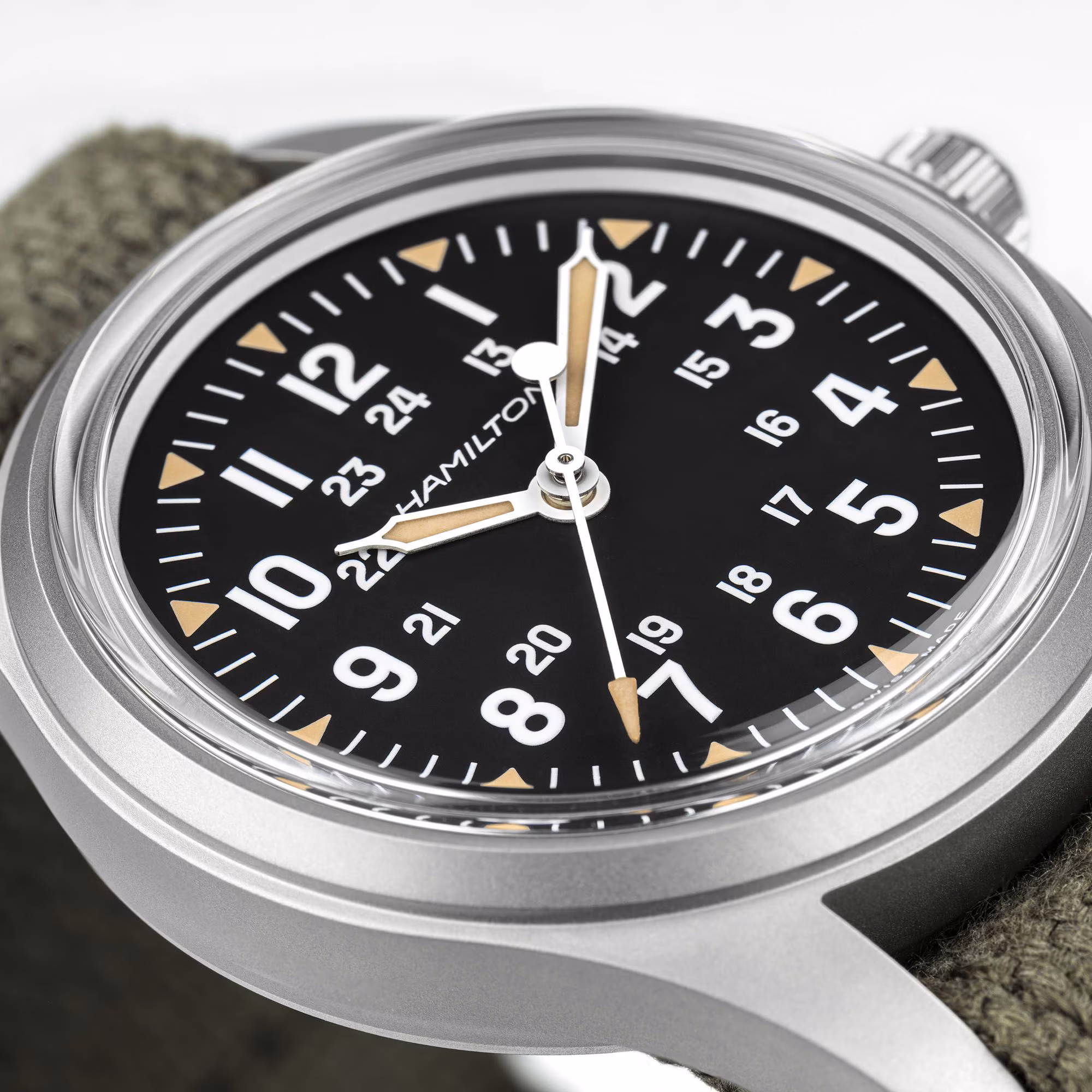 Hamilton Khaki Field Mechanical 36 mm, Handaufzug, Textilband, 80 Stunden Gangreserve Herrenuhr H69399930