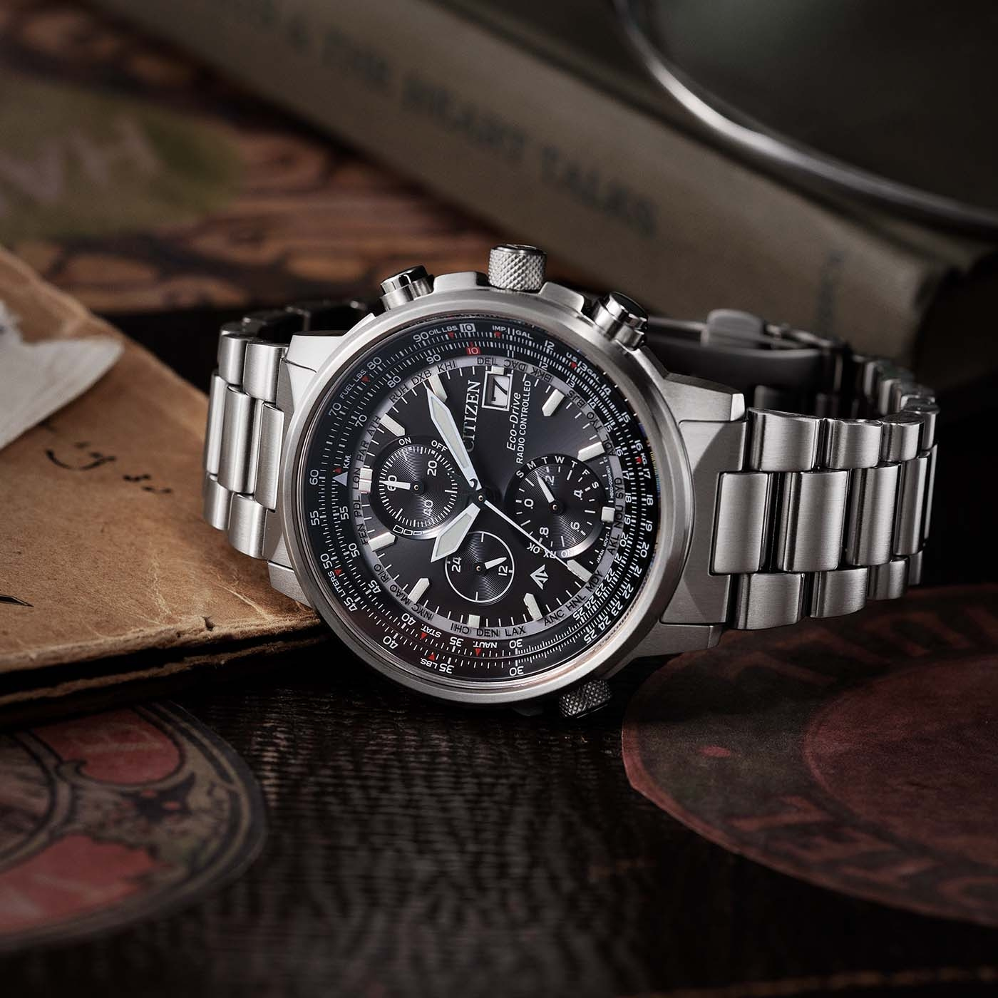 Citizen Promaster Sky Pilot Chronograph Herrenuhr AT8300-58E