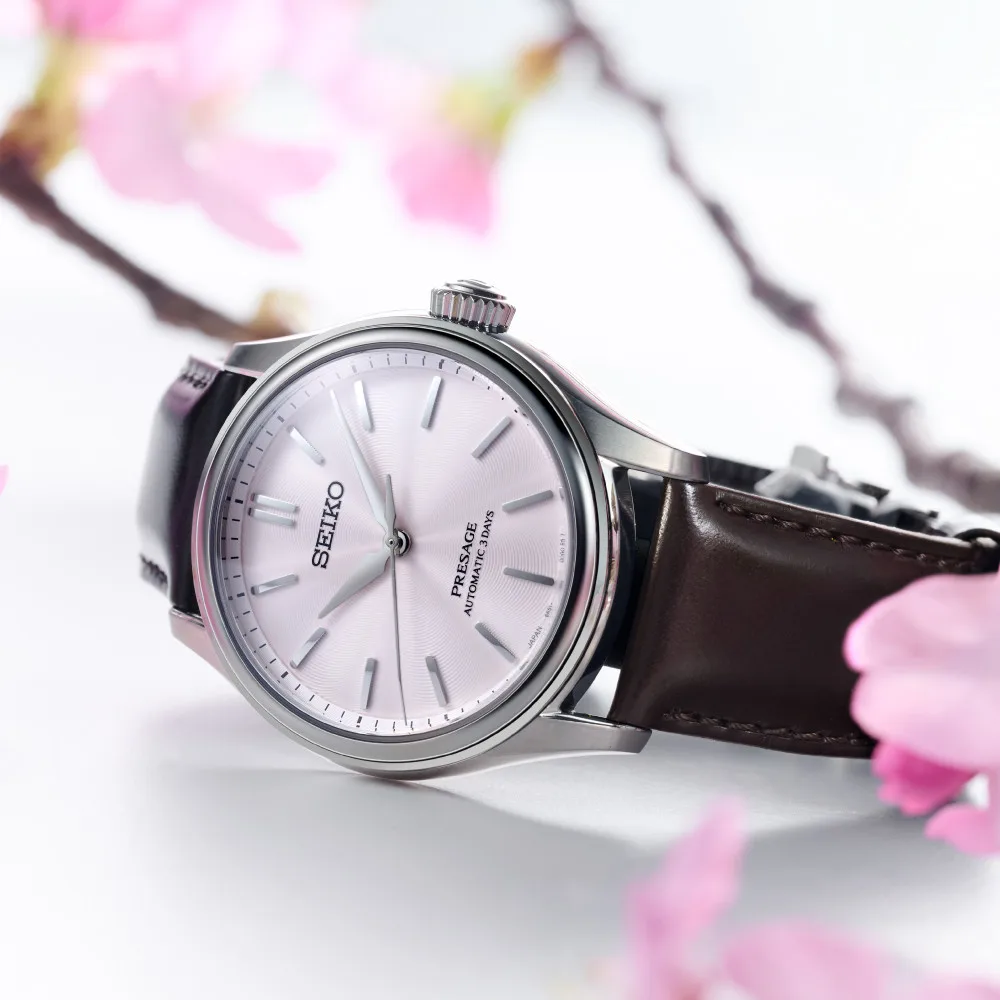 Seiko Presage Automatik 3 Zeiger, 38mm, Rosa Herrenuhr HCC003J1