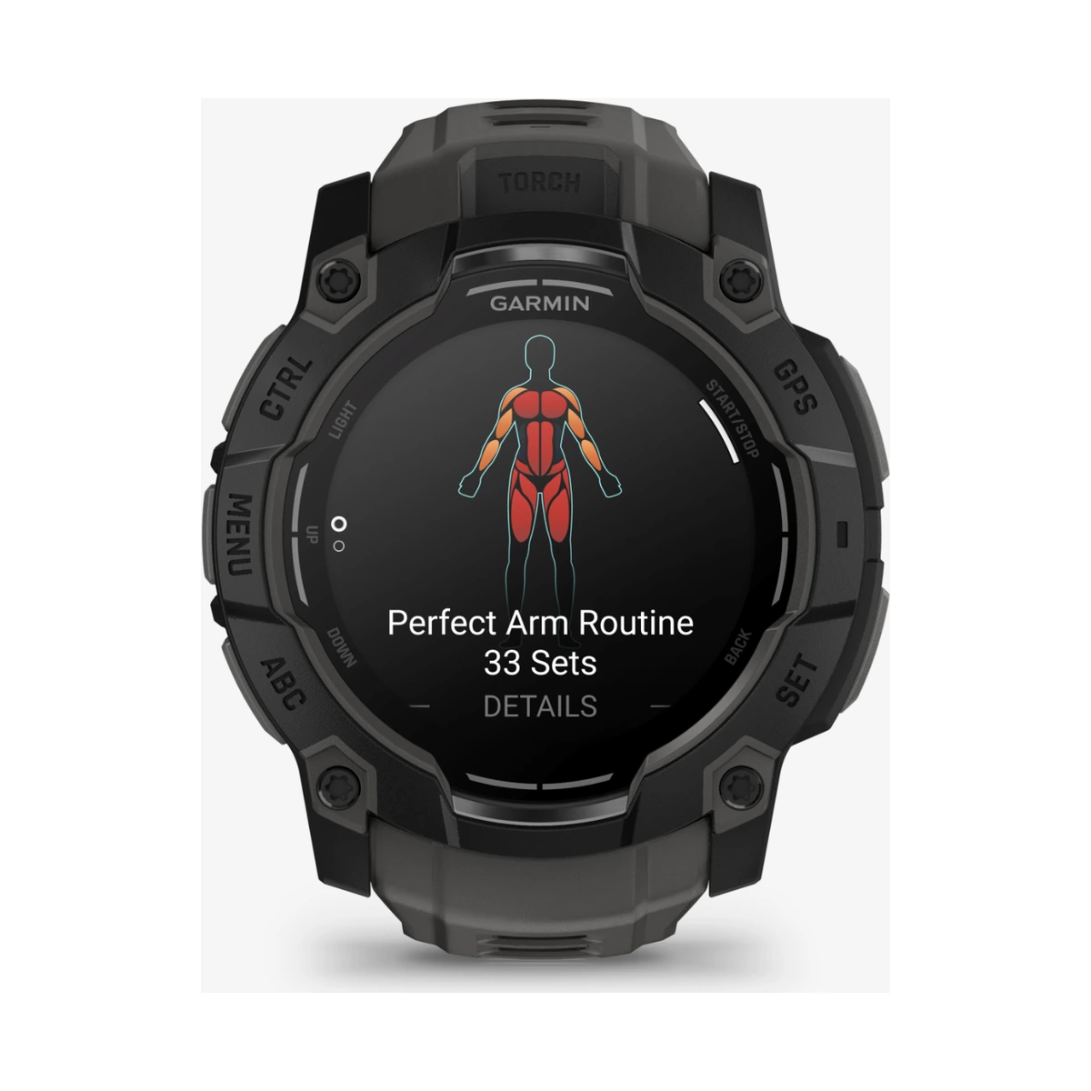 Garmin Instinct® 3 AMOLED 010-03020-00 - 50 mm Schwarz mit Silikon-Wechselarmband 26 mm Kohle