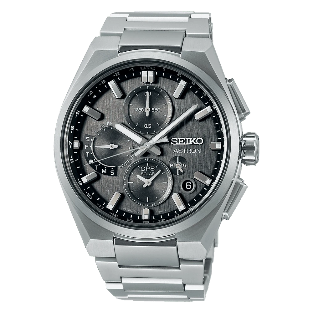 Seiko Astron GPS Solar Dual Time Chronograph Herrenuhr SSH163J1