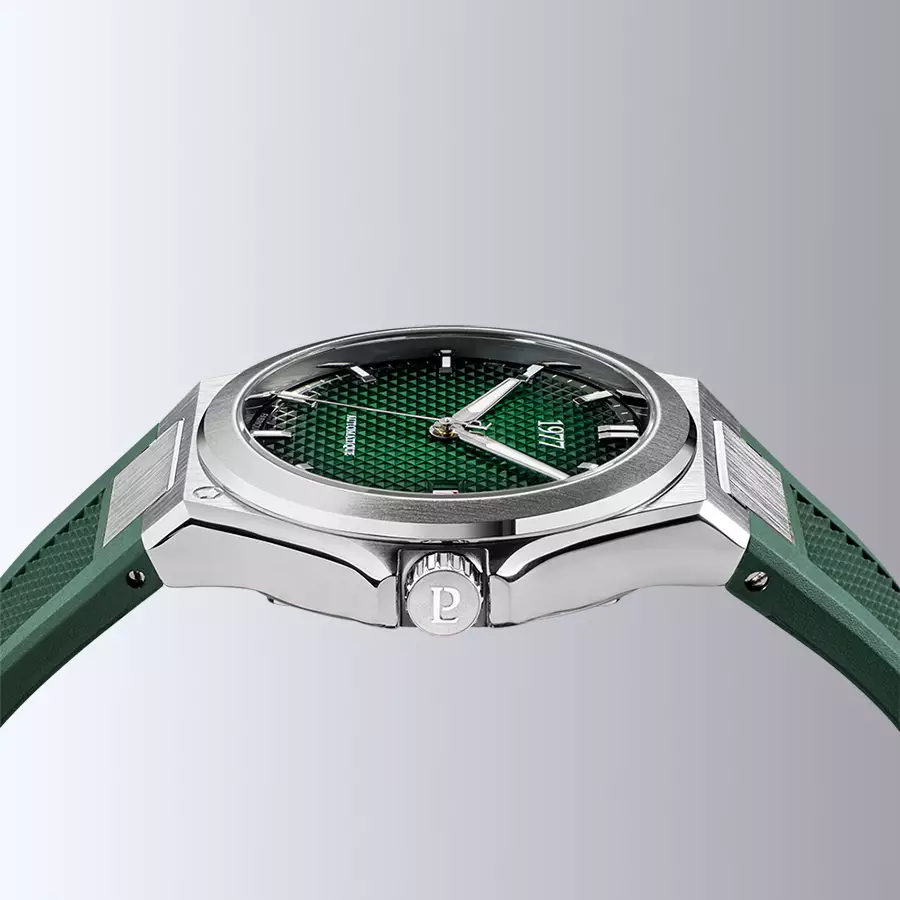1977 ARSENE Automatique, 41 MM, Cadran Vert, Bracelet Caoutchouc FKM Vert Herrenuhr 1977P02177