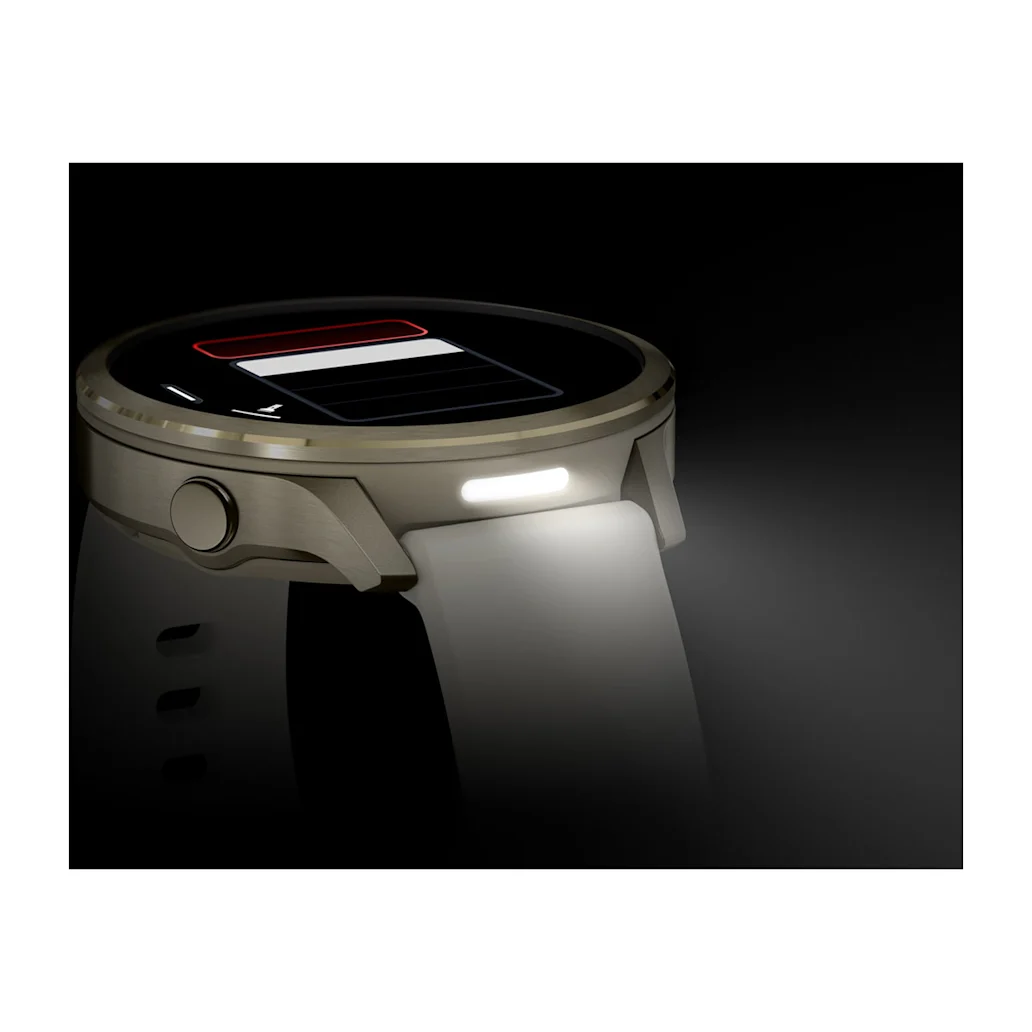 Garmin Venu® 4 - 41 mm Beige/Lunargold mit Schnellwechsel-Silikon-Armband 18 mm Bone Unisexuhr 010-03013-00
