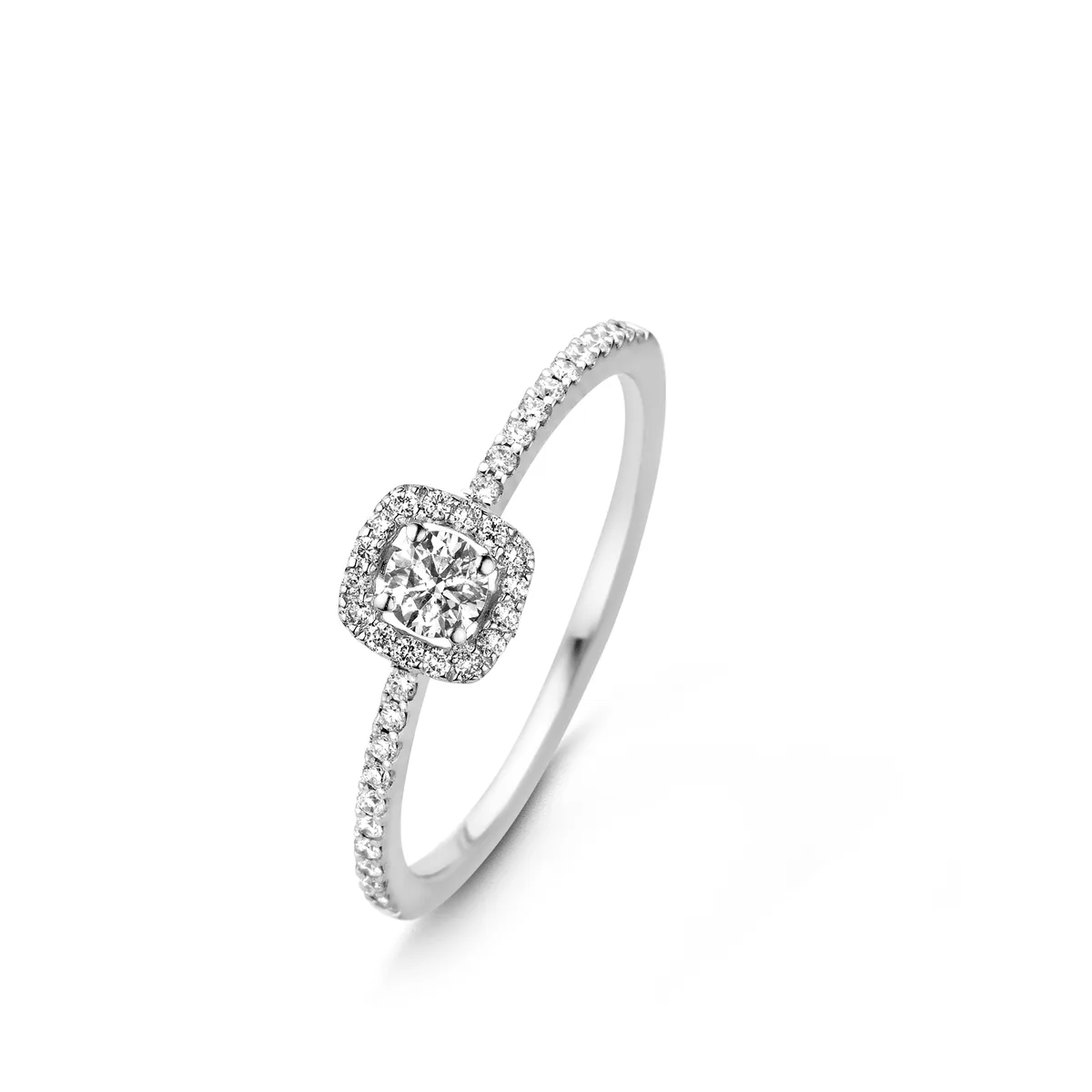 One More Salina Damen Ring in 18 Karat Weißgold mit Diamanten 91DF24A