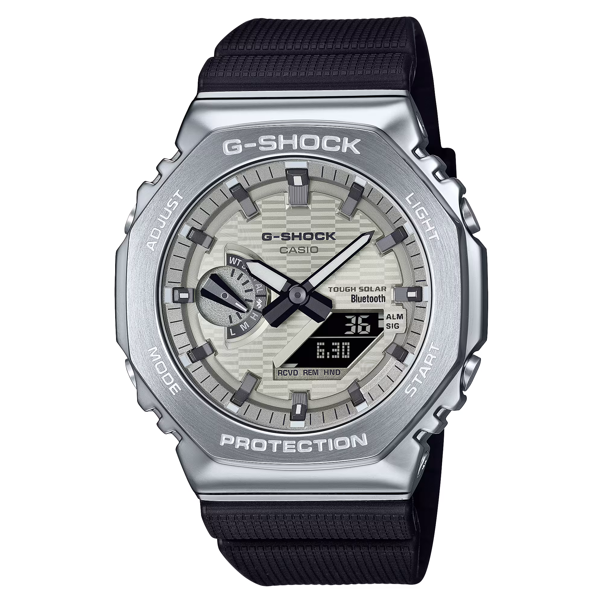 G-Shock G-Steel Protection Classic, Silikonband, Solar, 44mm Herrenuhr GBM-2100A-8BER