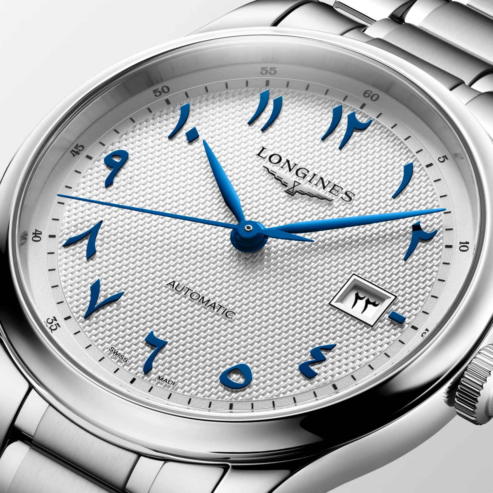 Longines Master Collection Arabic Dial Silber Edelstahlband 41 mm Herrenuhr L2.950.4.79.6