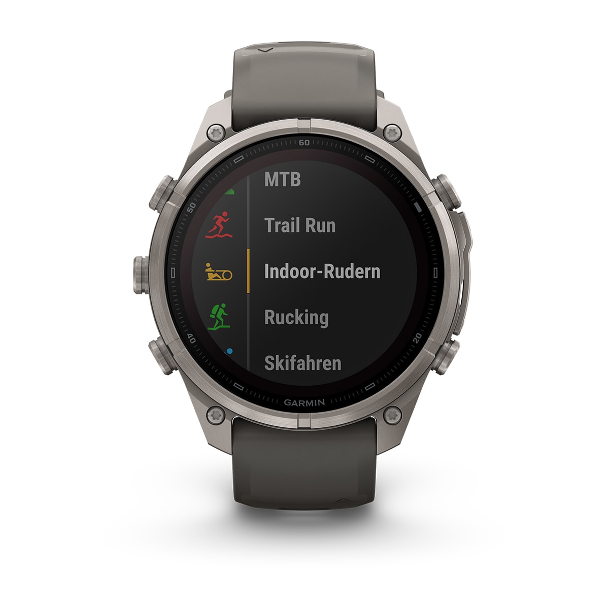 Garmin fēnix® 9 Pro inReach® Solar - 47 mm MIP Sapphire Titan mit Silikon-Armband Kieselgrau/Silbergrau 010-04338-01