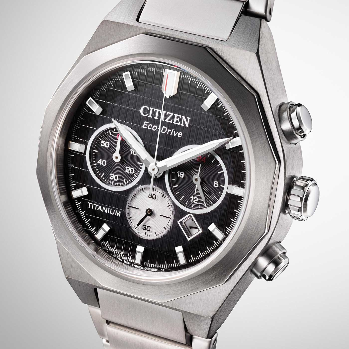 Citizen Zenshin Senkei Super Titanium™ Chronographen mit Eco-Drive Herrenuhr CA4690-51E