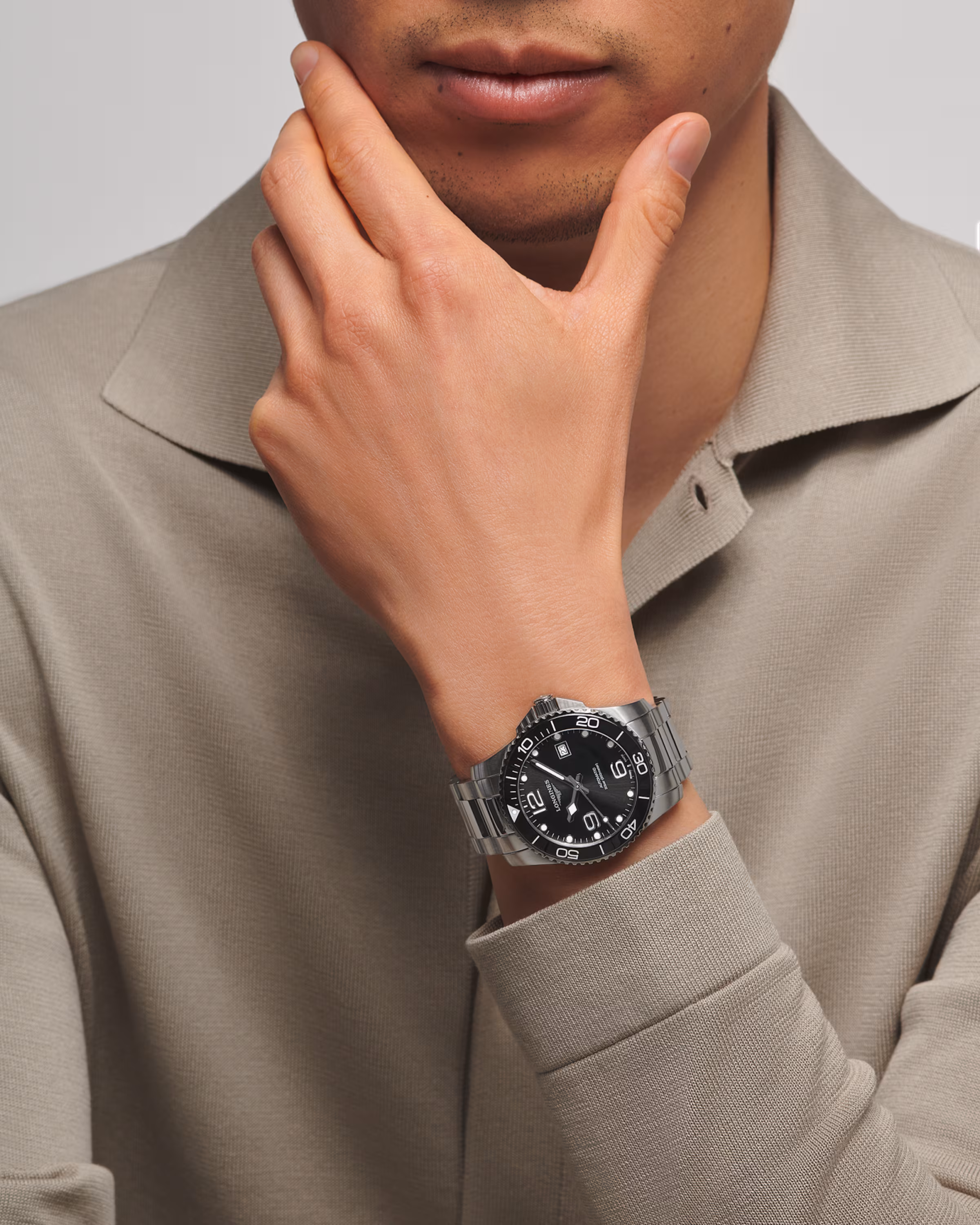 Longines HYDROCONQUEST - L3.781.4.56.6 Automatik Uhr Lünette Herrenuhr L3.781.4.56.6