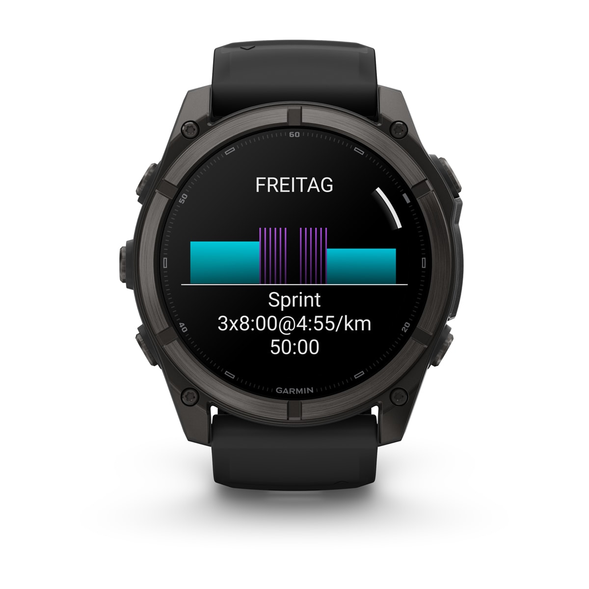 Garmin fēnix® 9 - 51 mm AMOLED Sapphire Schwarz/Carbongrau DLC Titan mit Silikon-Armband Schwarz 010-04763-11