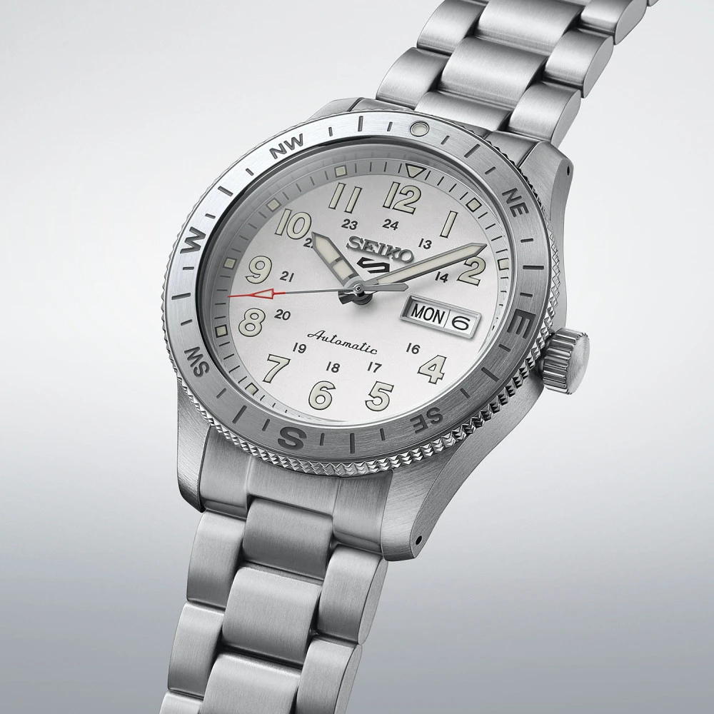 Seiko 5 Sports Field series 41mm, Edelstahl, Automatik, Weiß Herrenuhr HDB007K1