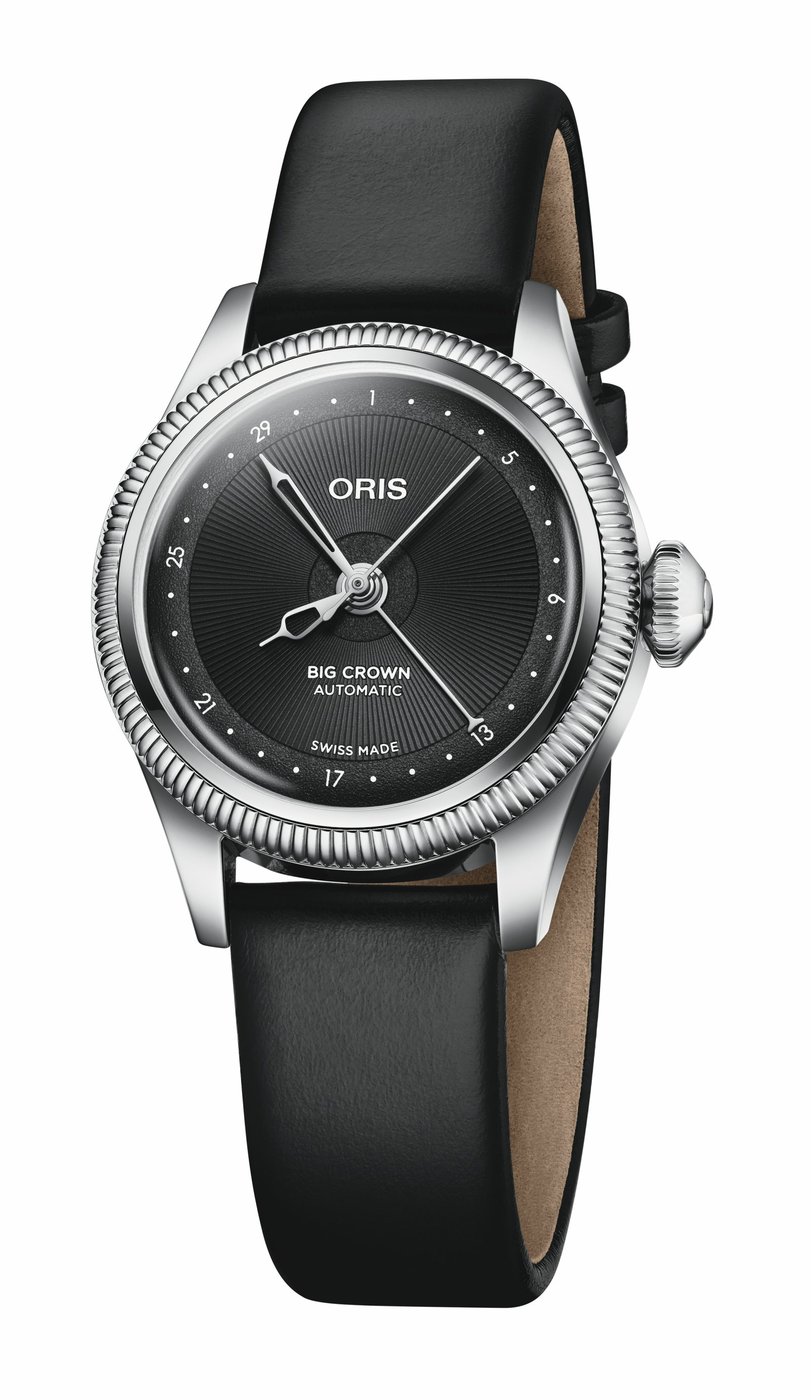 Oris Big Crown Pointer Date 29mm Schwarz Lederband Damenuhr 01 534 7804 4054-07 5 14 01