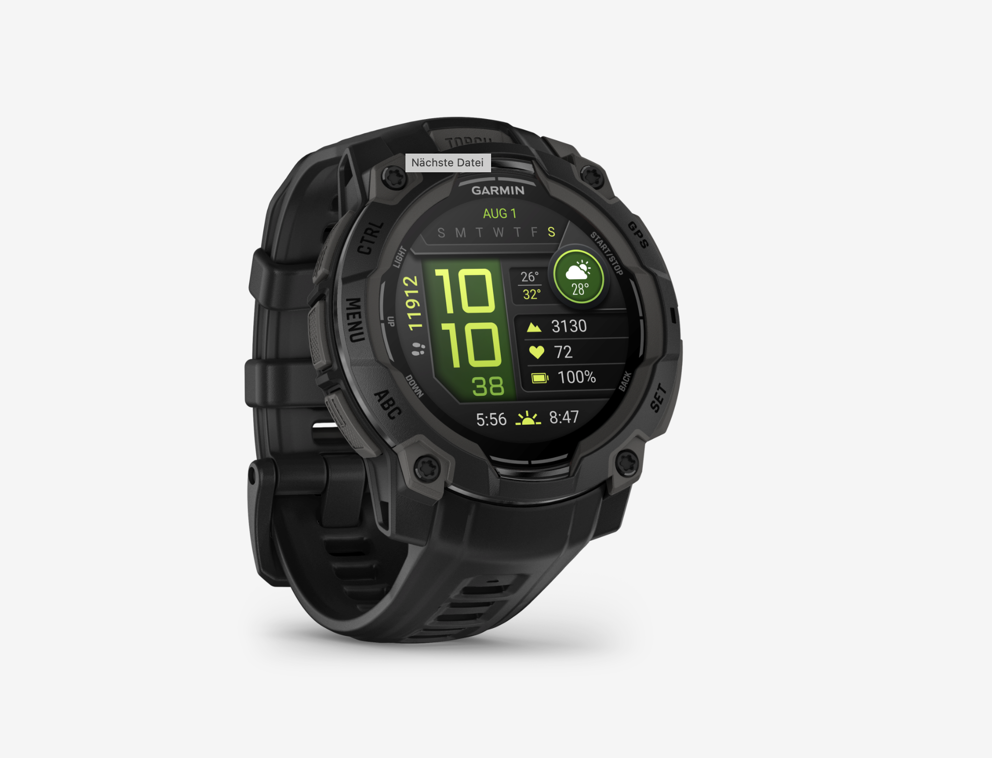  Garmin Instinct® 3 AMOLED 010-02936-00 - 45 mm Schwarz mit Silikon-Wechselarmband 22 mm Schwarz