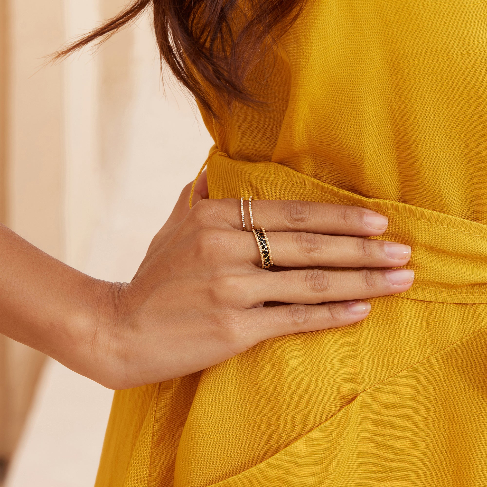 Seinerzeit Ringe Sunshine Safari Ring besetzt mit weißen Zirkonia, Gold, 925 Sterling Silber, Gr. 52