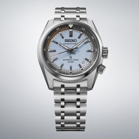Seiko Prospex Speedtimer Automatik Hellblau Edelstahlband Herrenuhr HBC003J1