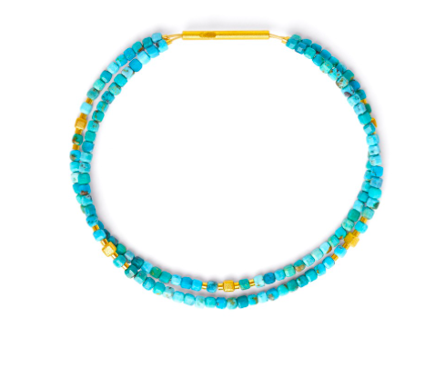 Bernd Wolf Cusenia blaue Türkis Armschmuck 19cm, 6820001256-019