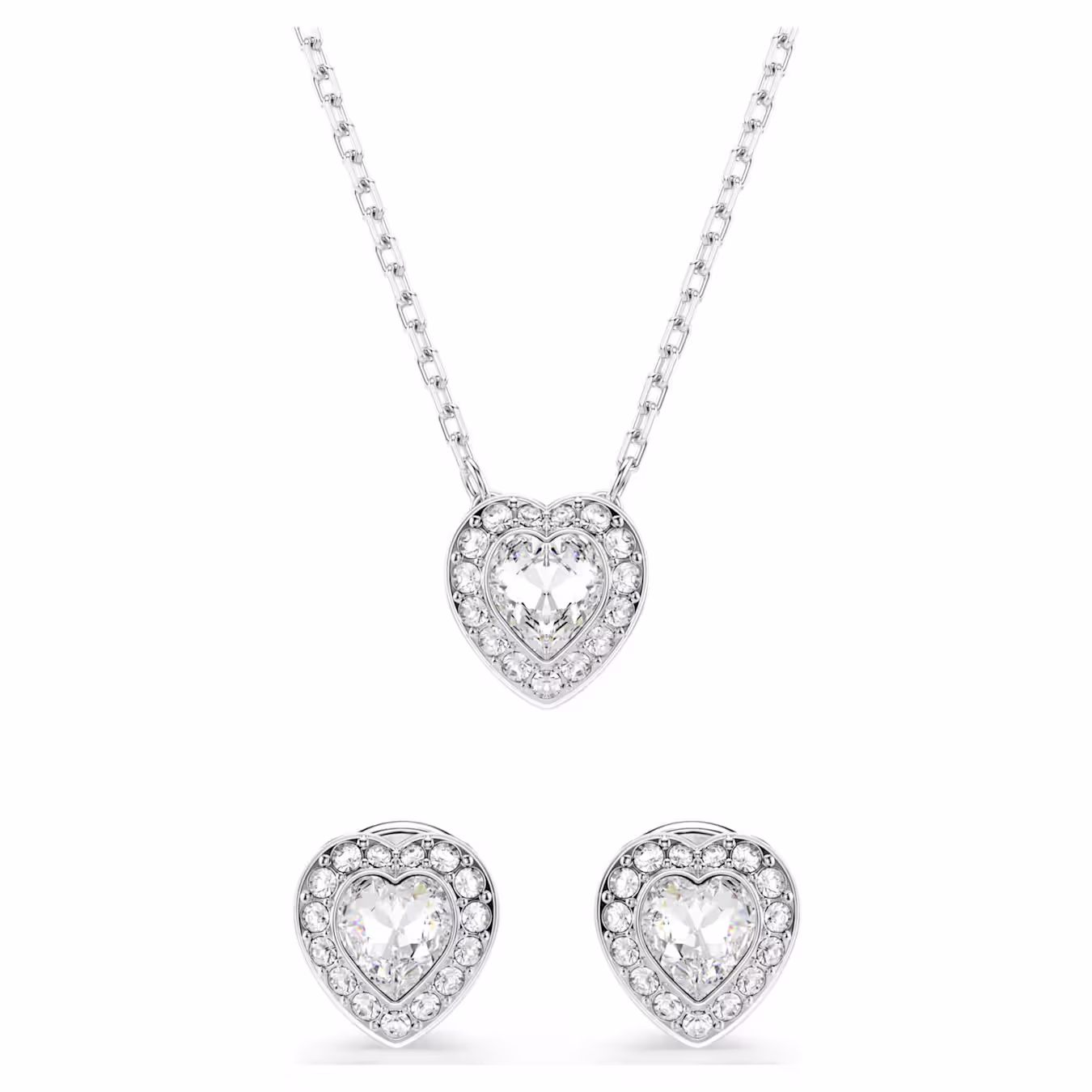Swarovski  Ariana Grande x Swarovski Set Verschiedene Schliffe, Herz, Weiß, Rhodiniert