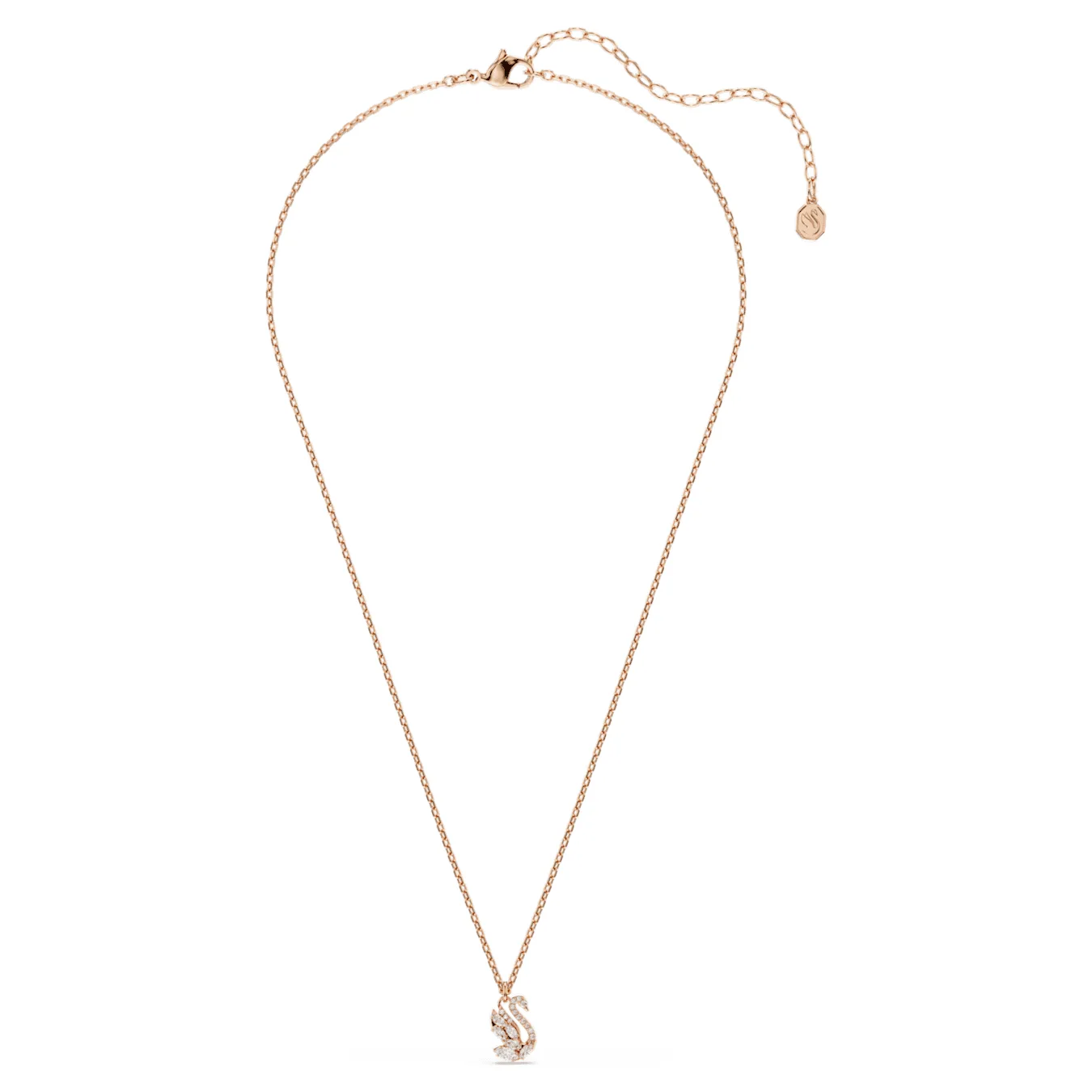 Swarovski  Swan Anhänger Verschiedene Schliffe, Schwan, Weiß, Roségold-Legierungsschicht
