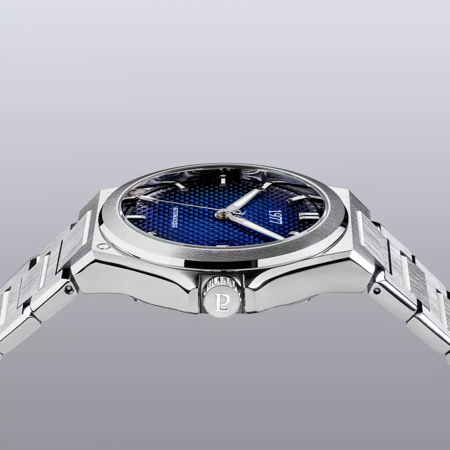1977 ARSENE Automatique, 41 MM, Cadran Bleu, Bracelet Acier 904L Herrenuhr 1977P02161