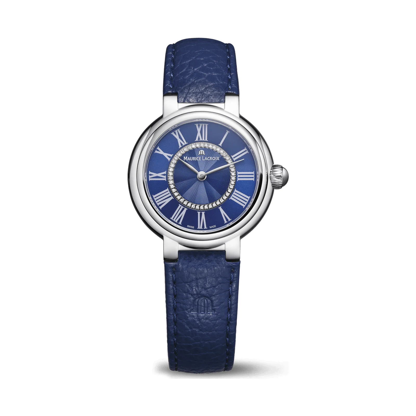 Maurice Lacroix Fiaba Round 33 mm Quarz Lederarmband Damenuhr FA1306-SS001-410-4