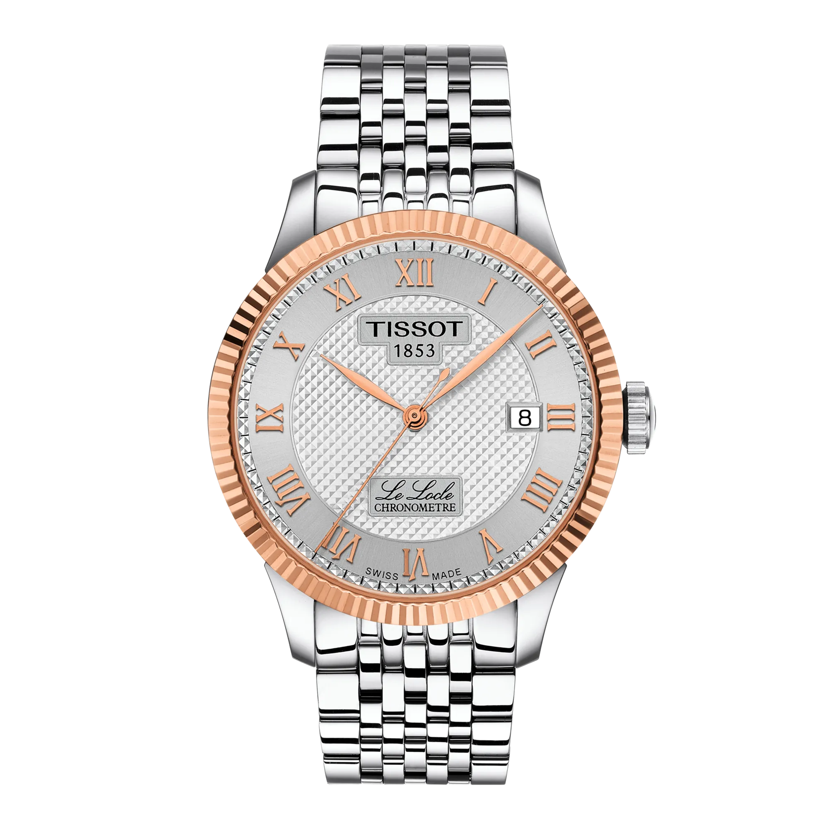 Tissot LE LOCLE Goldlünette 39.3mm, Chronometer, Automatik 80 Stunden Gangreserve Herrenuhr T932.408.41.033.00