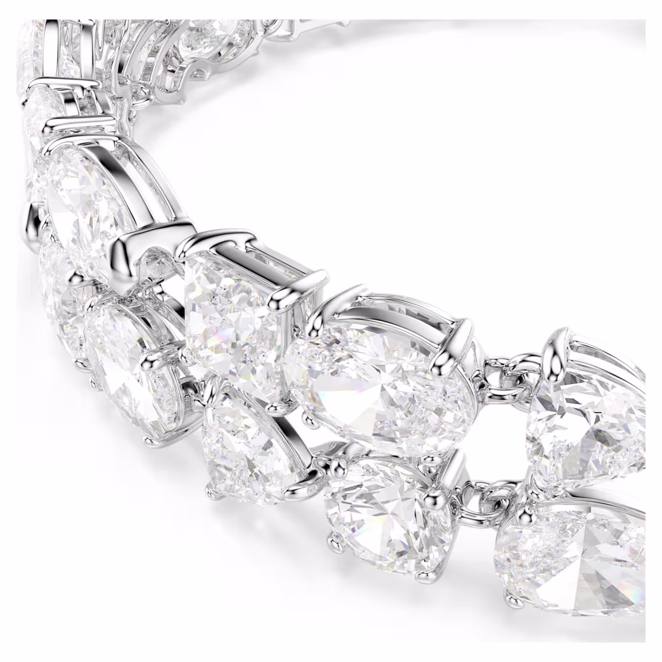 Swarovski  Mesmera Armband Verschiedene Schliffe, Weiß, Rhodiniert