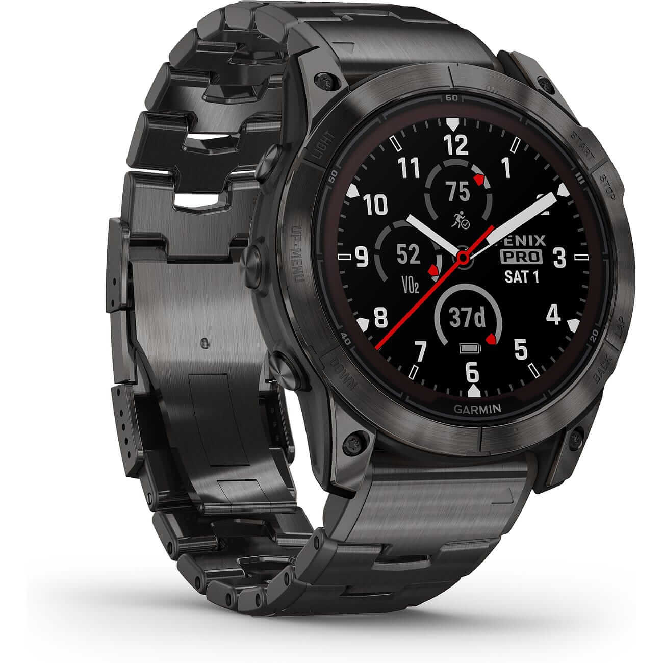 Garmin fēnix® 7X Pro Sapphire Solar Carbongrau Titan mit Titanarmband und Silikonband 010-02778-30