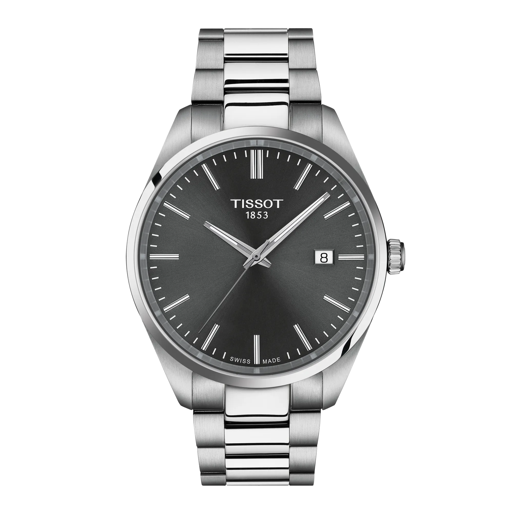 Tissot PR 100 40mm, Quarzwerk, Edelstahlband Herrenuhr T150.410.11.081.00