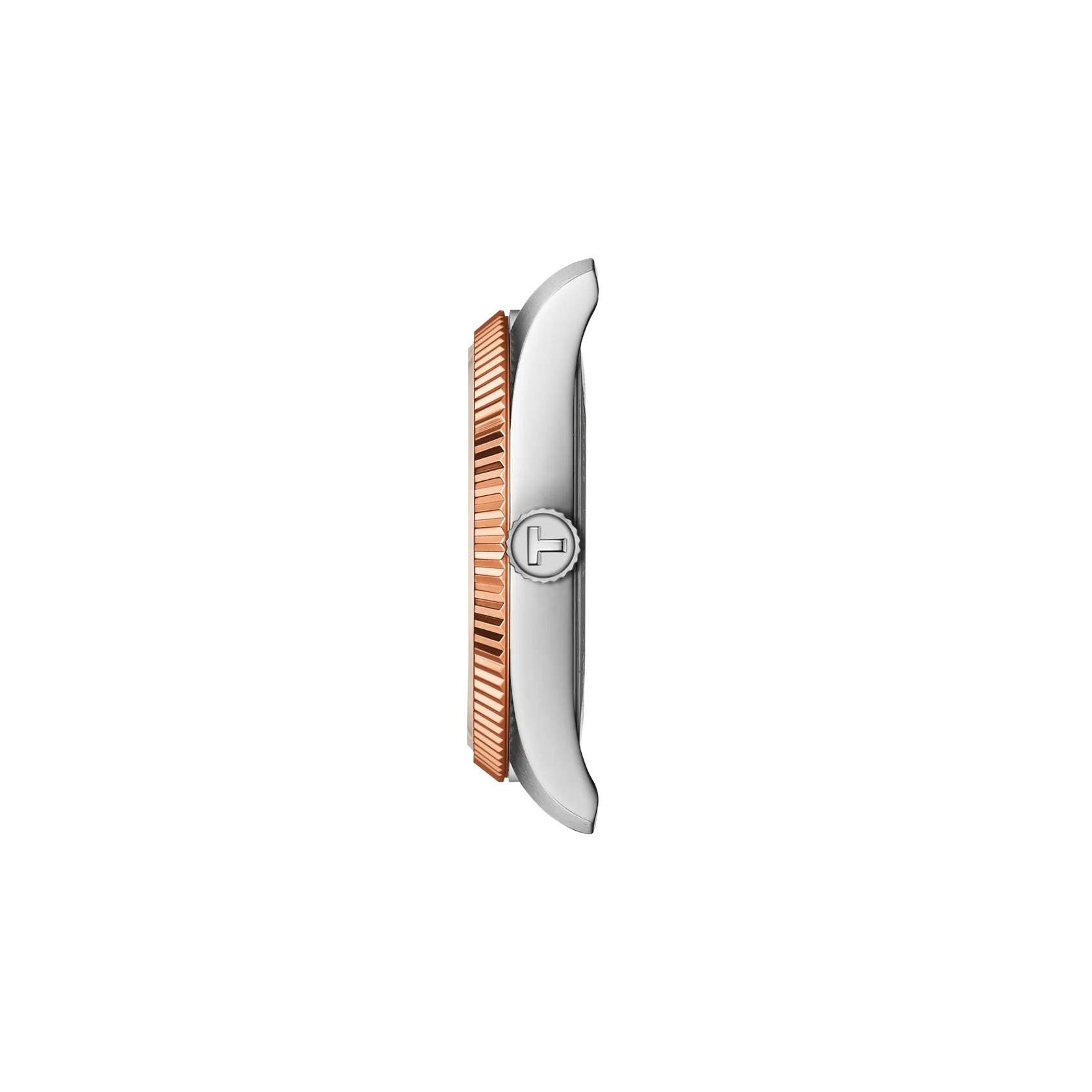 Tissot Ballade 34mm, Schweizer Quarzwerk, Grau und Roségold Edelstahlband Damenuhr T156.210.22.031.01