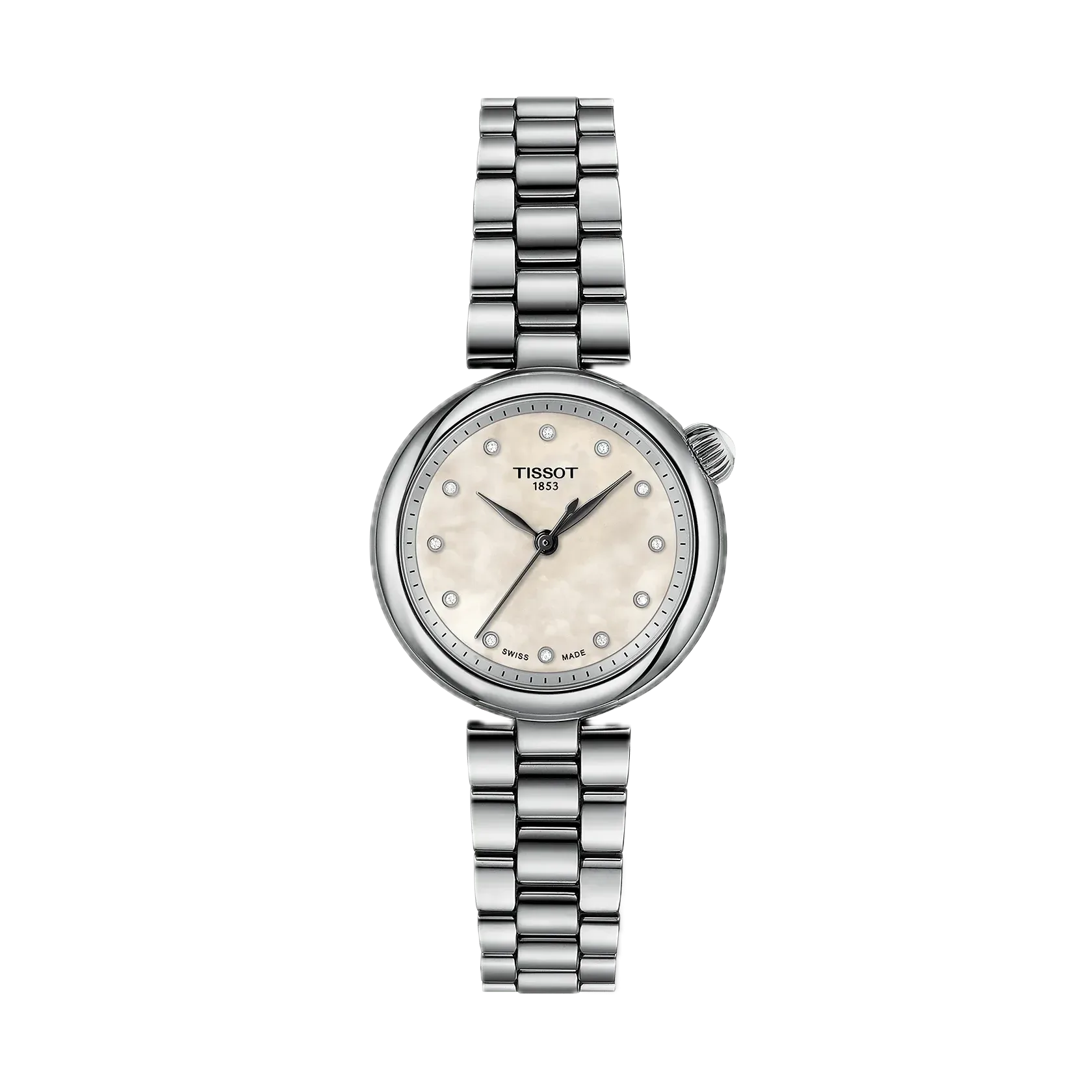 Tissot Desir 28mm, 12 Diamanten, Perlmuttzifferblatt, Schweizer Quarzwerk Damenuhr T152.010.11.116.00