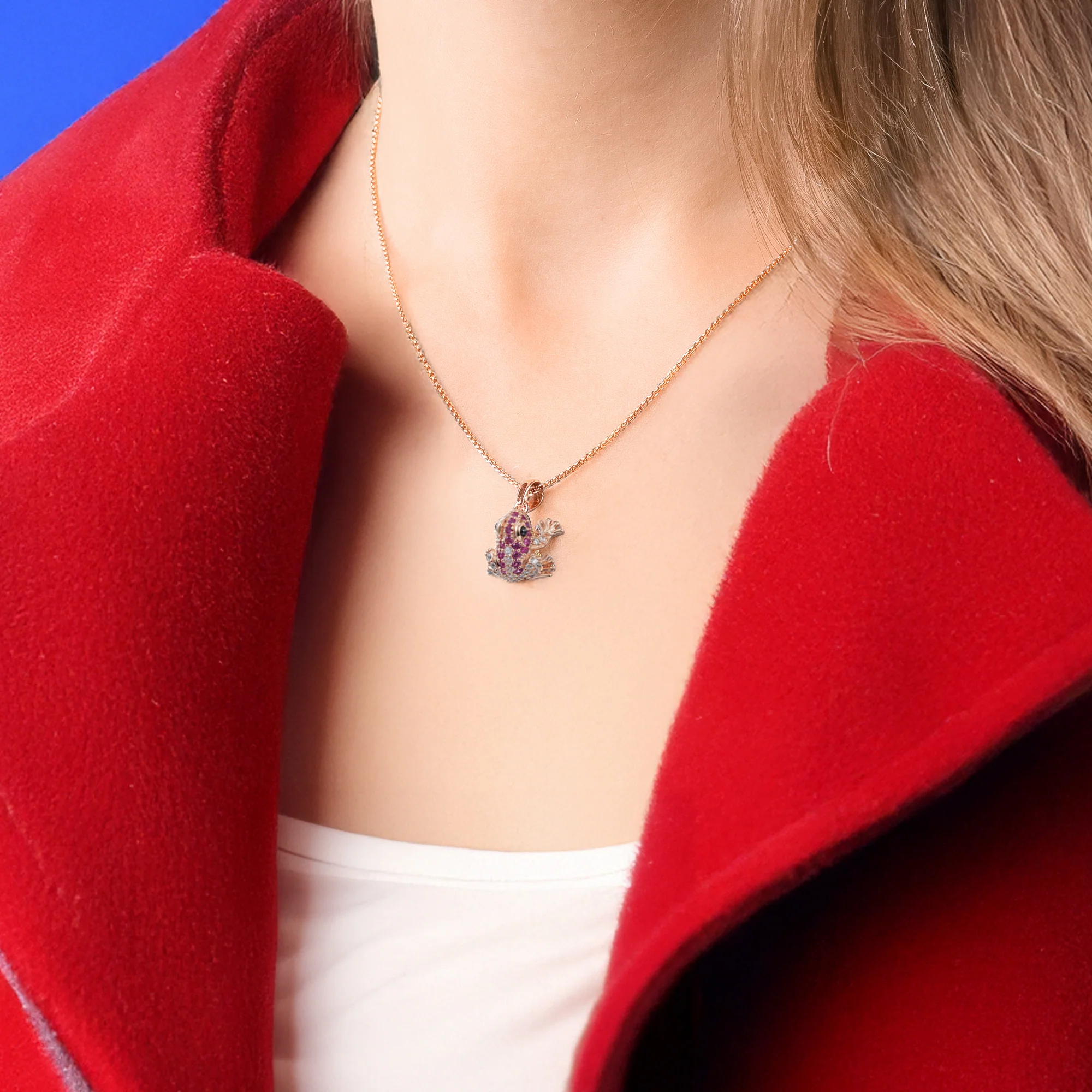 Seinerzeit Kette Ivy Pink Frosch Halskette