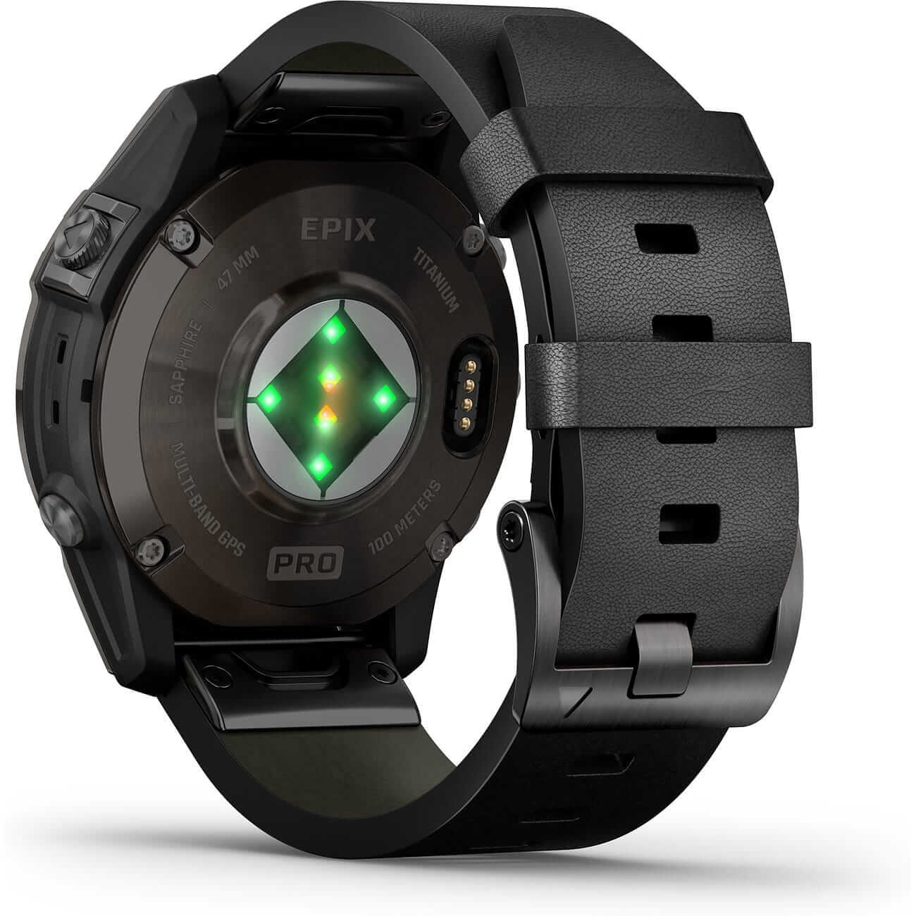 Garmin Epix™ Pro Gen 2 Sapphire Titan mit Leder-Armband und Silikonband 010-02803-30