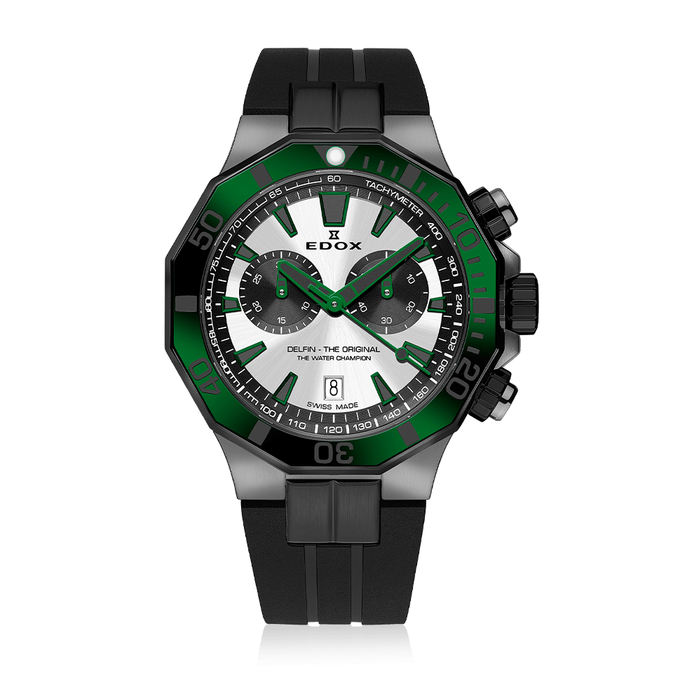 Edox Delfin The Original Chronograph Herrenuhr 10112 37GNVCA ANV