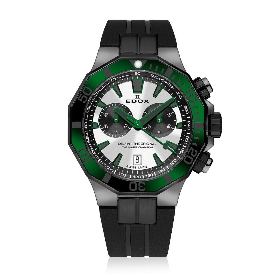 Edox Delfin The Original Chronograph Herrenuhr 10112 37GNVCA ANV